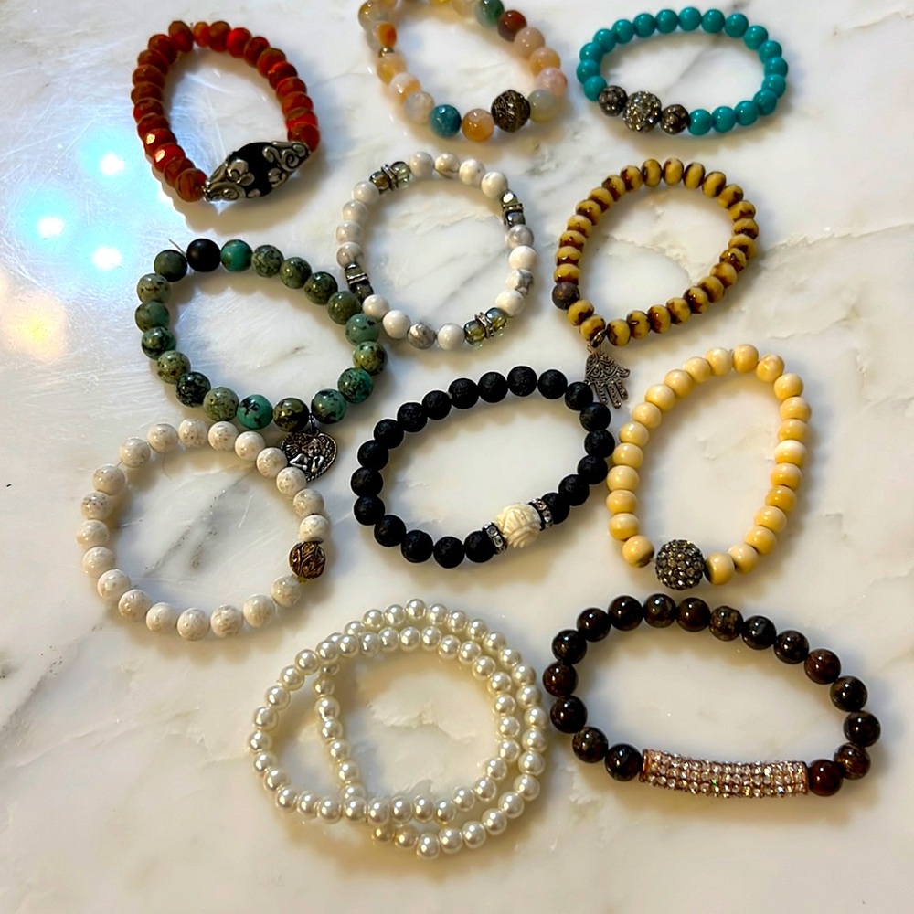 Beaded bracelets !! 3 for $20 or make offer to take ALL!